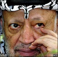 O líder palestino Yasser Arafat