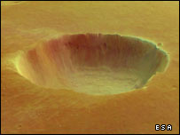 Kaldera marťanské sopky