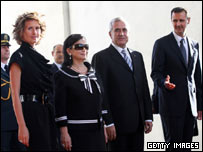 بشار اسد، میشل سلیمان و همسرانشان