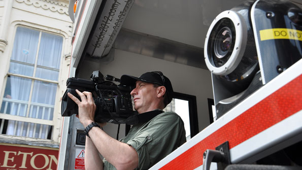 Close shot of torchcam in vehicle