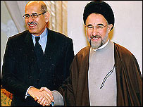 محمد خاتمی و محمد البرادعی مديرکل آژانس بين المللی انرژی اتمی