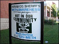 Cartaz de campanha contra uso da metanfetamina