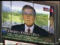 اعلام حمله به طالبان توسط بوش