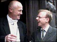John Caudwell on the left hosting a charity ball