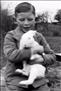 Cheeky Chap...Jim with his pet rabbit