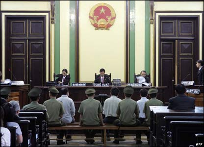 The courtroom in Ho Chi Minh City