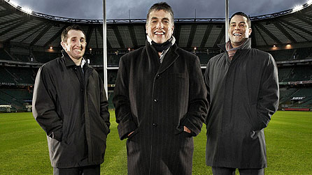 Jonathan Davies, John Inverdale and Jeremy Guscott