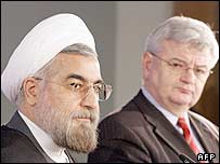 حسن روحانی و يوشکا فيشر