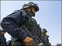 Polícia federal mexicana no aeroporto de Culiacan (arquivo)