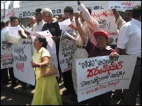 Journalists protesting press freedom (Library photo)