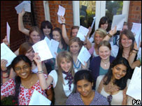 手执会考成绩的中学生