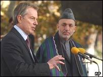 کرزی و بلر در کابل