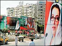 بینظیر کے استقبال کی تیاریاں