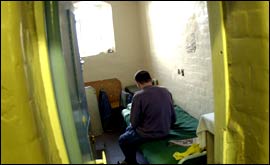 Prisoner in a cell