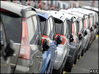 Unsold Citroen cars in Vigo, Spain, 3 Feb 09