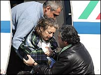 Giuliana Sgrenová na letšti v Římě