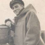 Sub Lt. Derek Tolfree RNR Navigating Officer HMS Tremadoc Bay. Towing Mk 21 U Boat across the Baltic Sea. Sub Lt. Derek Tolfree RNR Navigating Officer HMS Tremadoc Bay. Towing Mk 21 U Boat across the Baltic Sea.