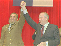 Fidel Castro e Mikhail Gorbachov