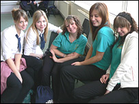 Group of school girls