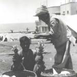 A vendor selling fruit