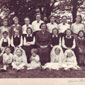 Brigid (middle row far right) attended a special school for blind children
