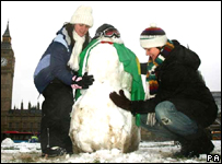 Boneco de neve em Londres