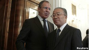 俄罗斯外长拉夫罗夫与中国国务委员戴秉国