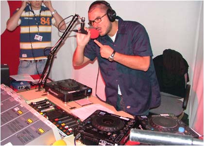 Zane Lowe backstage at Hyde Park