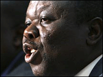 Morgan Tsvangirai, líder da oposição no Zimbábue