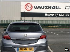 Vauxhall car plant in Luton