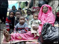 پناهجويان سودانی در نزديکی دفاتر سازمان ملل در قاره اردو زده اند