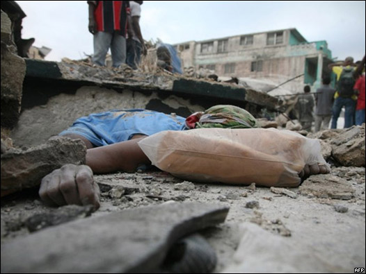 Vítima de terremoto em Porto Príncipe