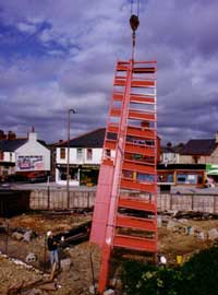 One man against the sails