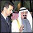 O presidente da Síria, Bashar al-Assad, e o príncipe herdeiro da Arábia Saudita, Abdullah bin Abdul Aziz