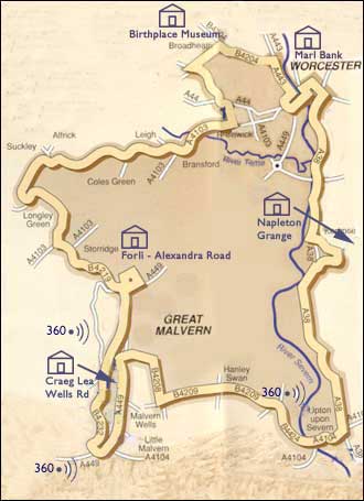 Map of Elgar route