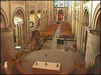 Inside Norwich Cathedral
