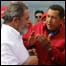 Luiz Inácio Lula da Silva e Hugo Chávez na Venezuela, em novembro
