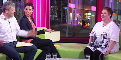 Jo Brand in the studio