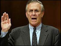 امریکی وزیر دفاع ڈونلڈ رمزفیلڈ