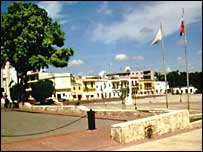 Praça Colombo, em Santo Domingo