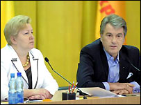 Ющенко й Ульянченко на засіданні НСНУ, фото УНІАН