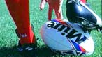 Rugby ball and player