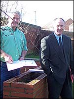 St Martin's workshop superviser Bob Adams with school head Phil Ormerod