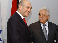 Ehud Olmert ve Mahmud Abbas