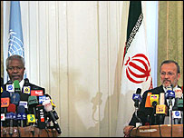 کوفی عنان و منوچهر متکی