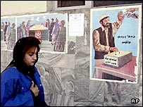 Předvolební plakáty v Afghánistánu