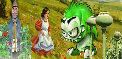 گلهای زيبا و رنگا رنگ جلب توجه اطفال کرد، پدر آن گلها را حيات بخش خوانده گفت که باعث نجات از بدبختی شان می شود.