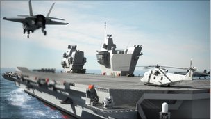 A computer-generated image of a proposed new carrier