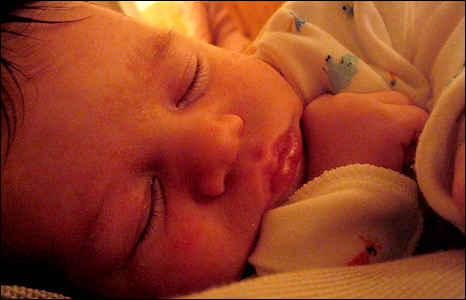 A sleeping baby