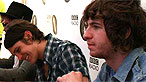 The Kooks in the signing tent